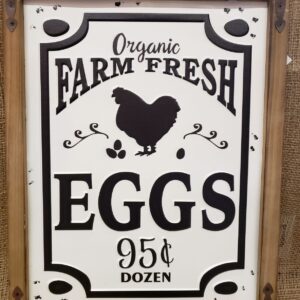"Farm Fresh Eggs" Tin Sign